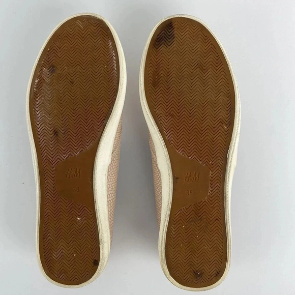 Vegan snakeskin faux leather Casual  business casual flat loafers slip on 7.5 - Picture 8 of 13